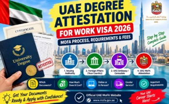 UAE Degree Attestation for Work Visa 2026- MOFA Process, Requirements & Fees